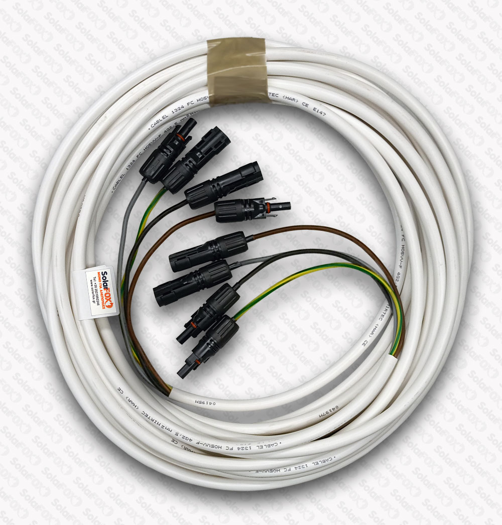Καλώδιο Επέκτασης/Προέκτασης Εύκαμπτο NYMHY PVC 4X2,5mm² Λευκό, με βύσματα MC4, 10M