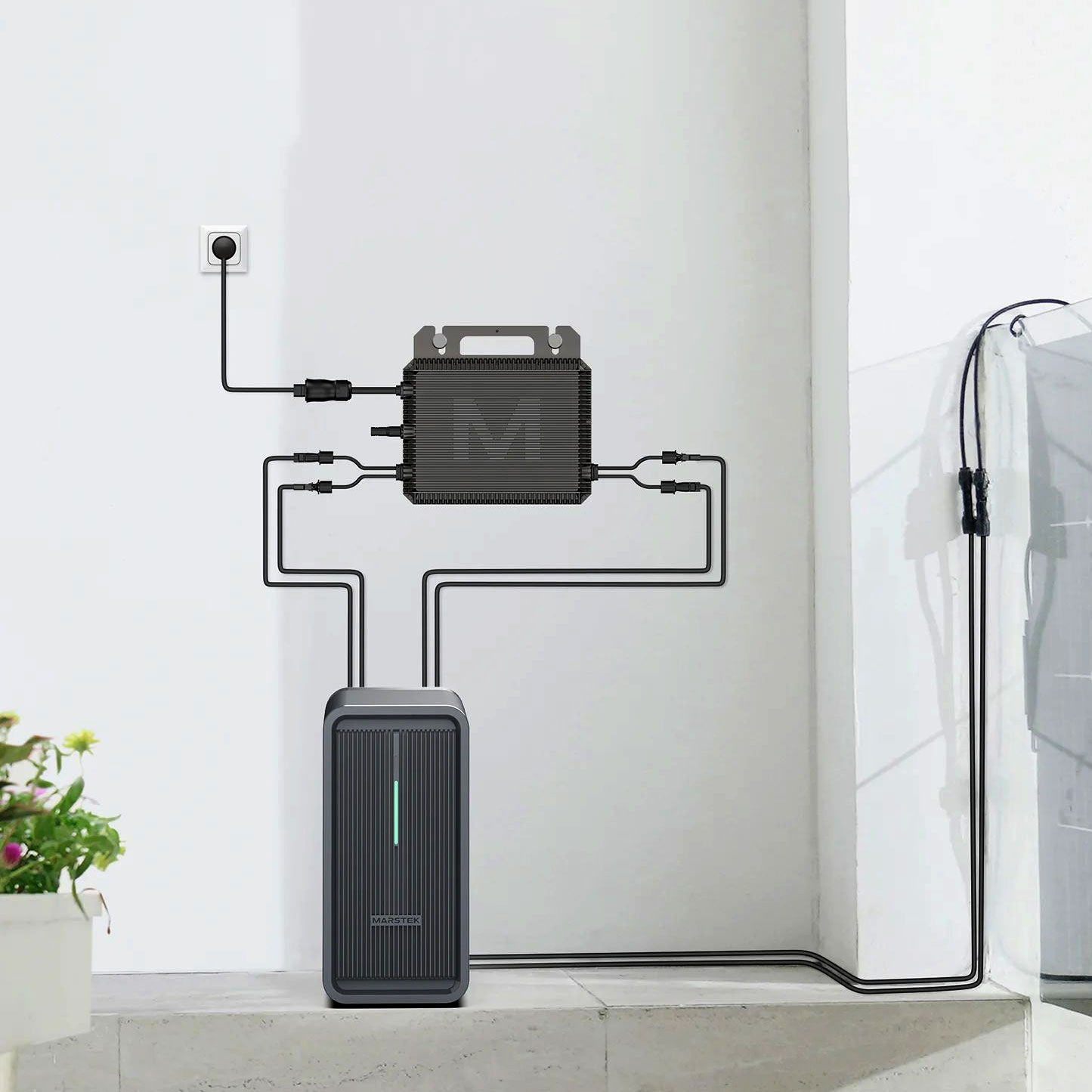 800 Watt MARSTEK SATURN-M800 Τρίτης Γενιάς Micro Inverter με Ρελέ προστασίας & WiFi+WiFi +AC Καλώδιο Σύνδεσης Schuko