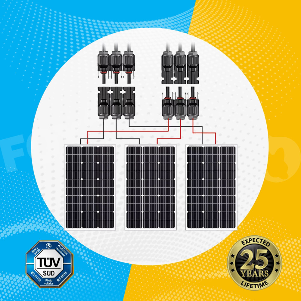 Σύνδεσμος/Διακλαδωτήρας PV Παράλληλης σύνδεσης τύπου-Τ, 3XMC-4, Ζεύγος/Σετ 2 τεμ. (MMMF+FFFM)