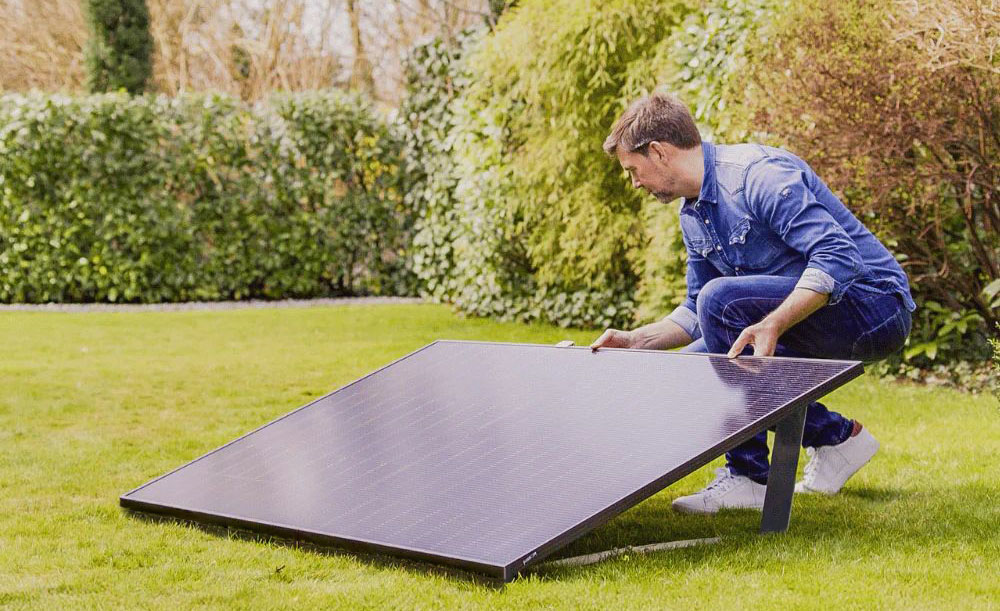 Βάση Φωτοβολταικών Πάνελ, Δαπέδου - Ταράτσας με Νότιο προσανατολισμό - γαλβανιζέ